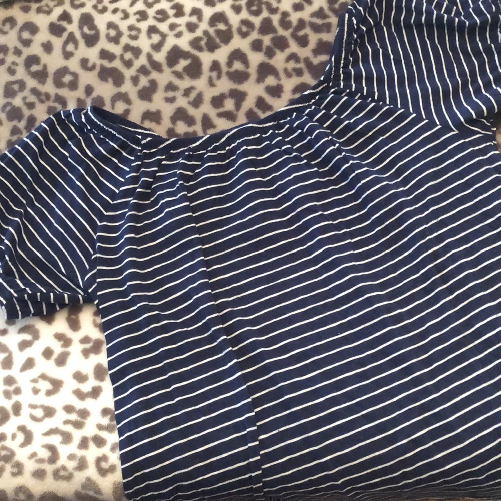 Old Navy Cotton Short Sleeve Navy Stripe Top Small Women’s - Picture 4 of 10